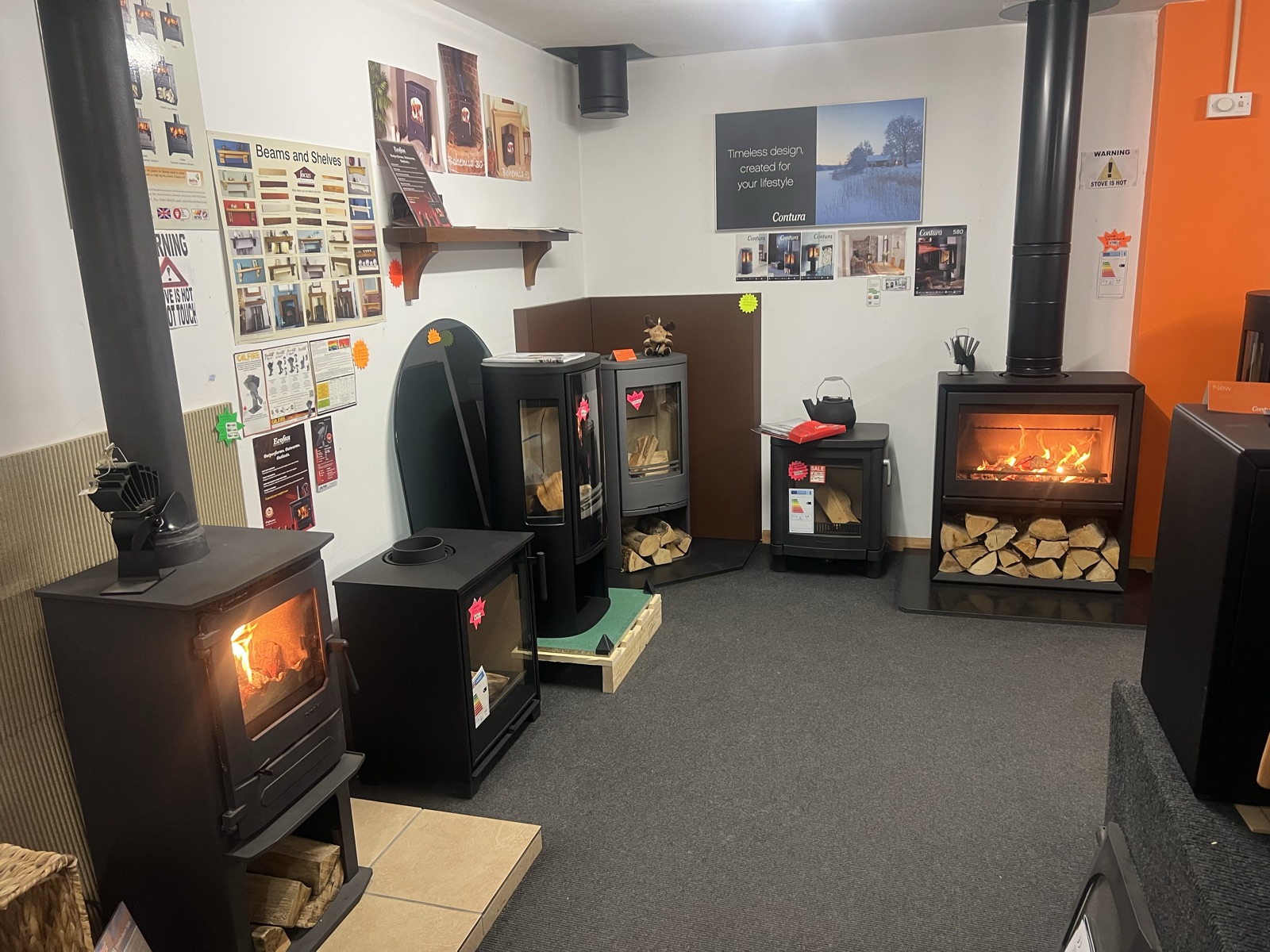 Inside the showroom at Wroughton