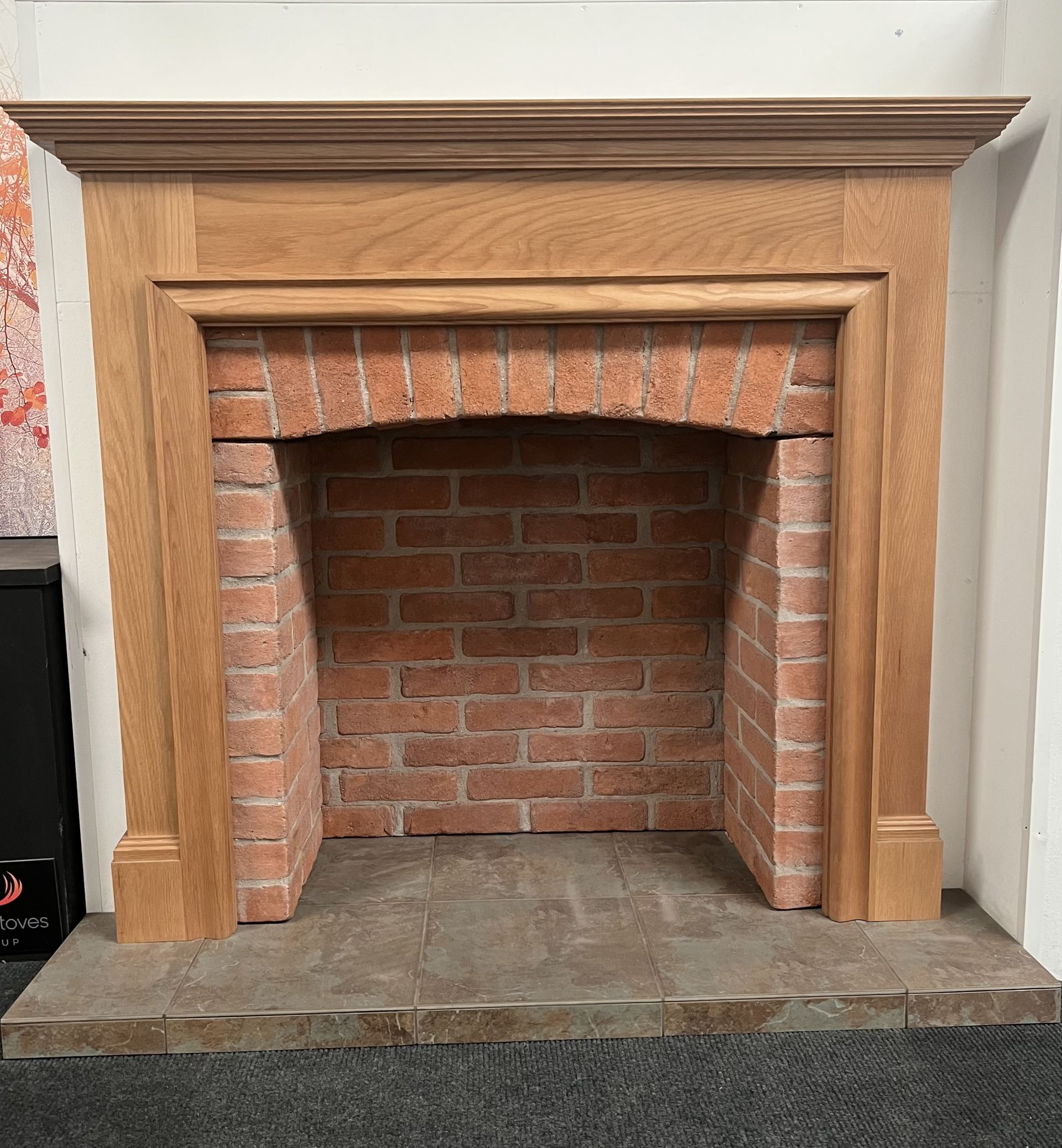 Wooden Surround 54”, Brick panel chamber set