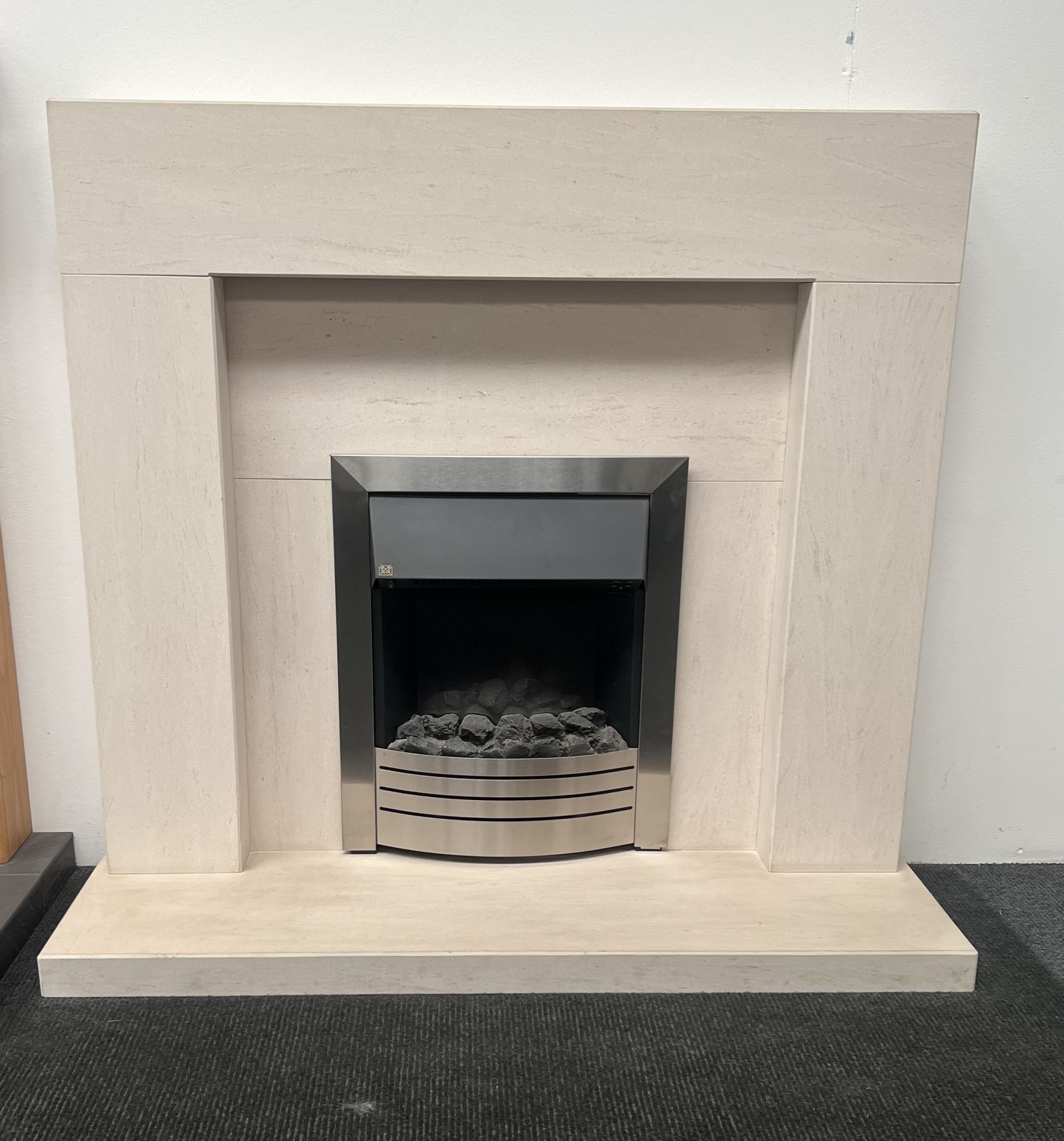 Portuguese Limestone Fireplace 48”